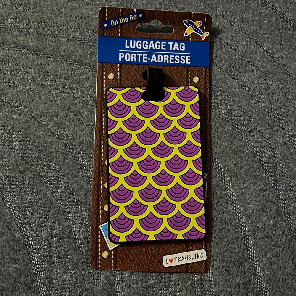 Finding your luggage will be easier with this guy- Luggage Tag- Mermaid Scales